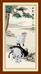 三羊开泰国画