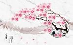 梅花山水情背景墙