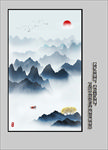 玄关水墨画玄关山水画