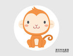 卡通小猴子插画图标