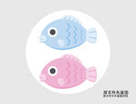 卡通鱼插画图标