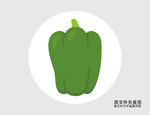 卡通甜椒插画图标