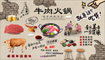 牛肉火锅背景墙