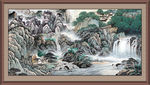 聚宝盆山水画