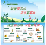健康要加油饮食要减油信息宣传图