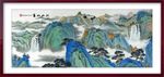 江山中国风山水风景画装饰画素材