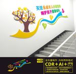 关注未成年楼道文化墙