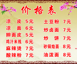 价格表