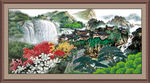 聚宝盆山水画