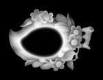 桃花烟灰缸灰度图