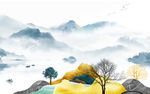 新品山水中式意境 tif分层