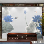 水墨荷花 爱莲说