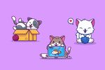 卡通小猫