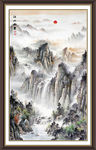 竖幅山水画