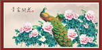牡丹孔雀图 花开富贵