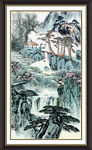 竖幅山水画