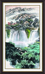 竖幅山水画