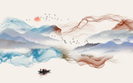 线条山水