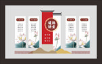道德讲堂文化墙矢量图