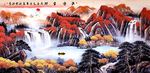 山水画招财画水墨画