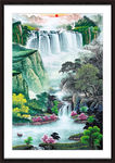 竖幅山水画