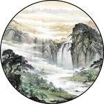 新中式意境山水装饰画图片