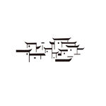 徽派建筑矢量图形