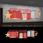 红色物业文化墙
