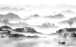 中国风现代新山水画 tif分层
