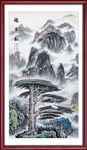竖幅山水画