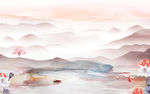 大气 轻奢山水背景 TIF分层