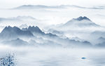 别墅轻奢山水背景 TIF分层
