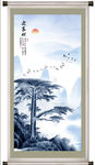 迎客松国画迎客松