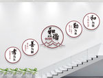 和谐社区楼梯文化墙