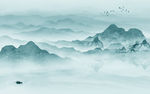 中式 简约新山水画 tif分层