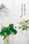 中国风荷花