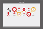 五位一体 党建文化墙