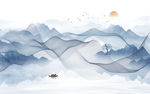 水墨山水画