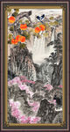 竖幅山水画