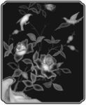 花鸟灰度图