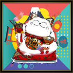 插画招财猫