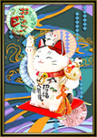 招财猫装饰画