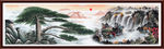 迎客松国画迎客松
