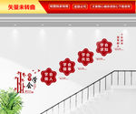 四个学会楼梯文化墙
