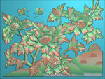精雕图 牡丹花