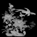 花鸟灰度图