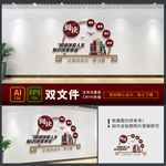 阅览室文化墙 图书馆背景墙