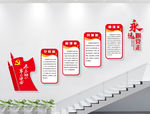 楼梯党建文化墙