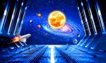 宇宙星空星球银河3D立体画