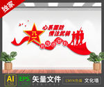 关注国防文化墙设计稿